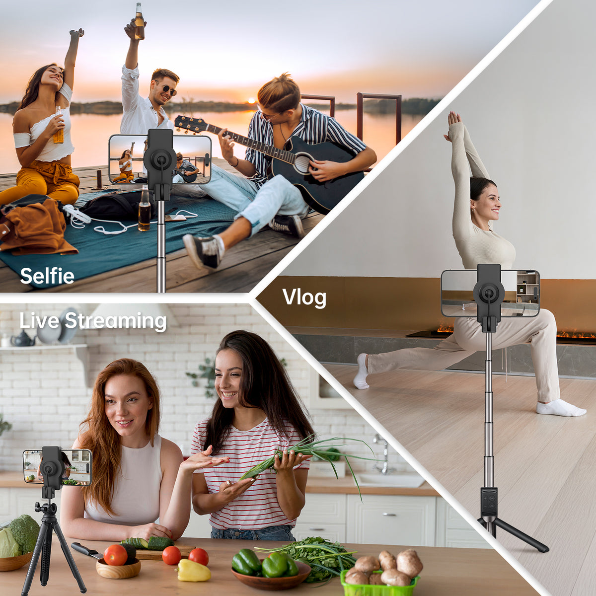 Selfie Monitor Touch Screen for iPhone 7-17, Young Master 4in 4K 30fps Magnetic Back Camera Monitor with Speaker for Vlog YouTube Tiktok Live Streaming Video Recording Content Creator, P2P Wireless
