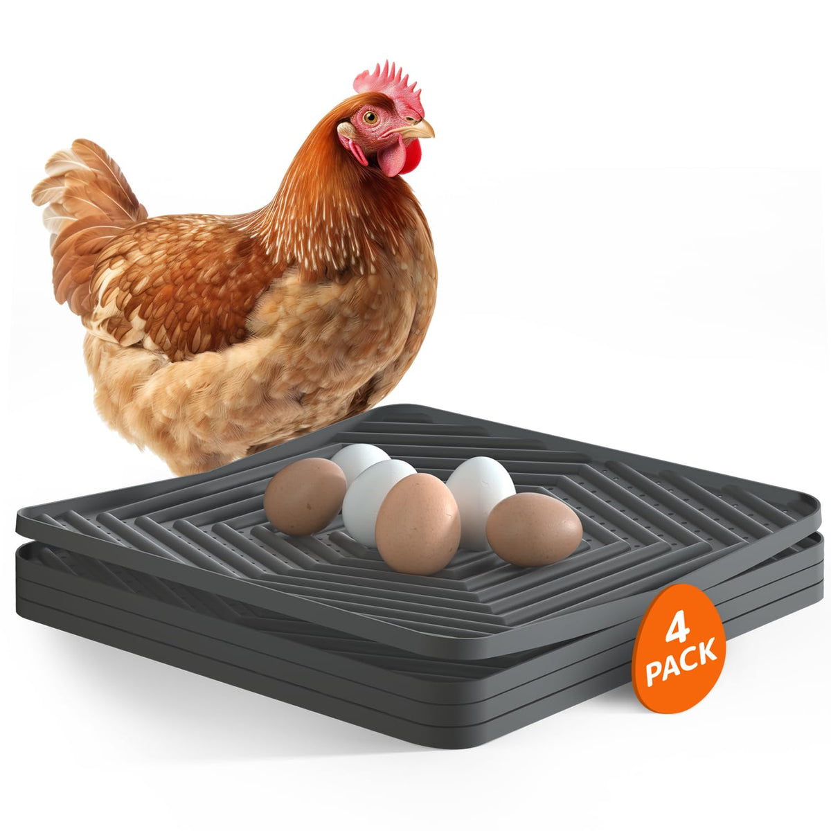 Chicken Nesting Pads for Coop Bedding, Washable Nesting Box Liners for Chicken Laying Boxes, 12"x 12", 6 Pack