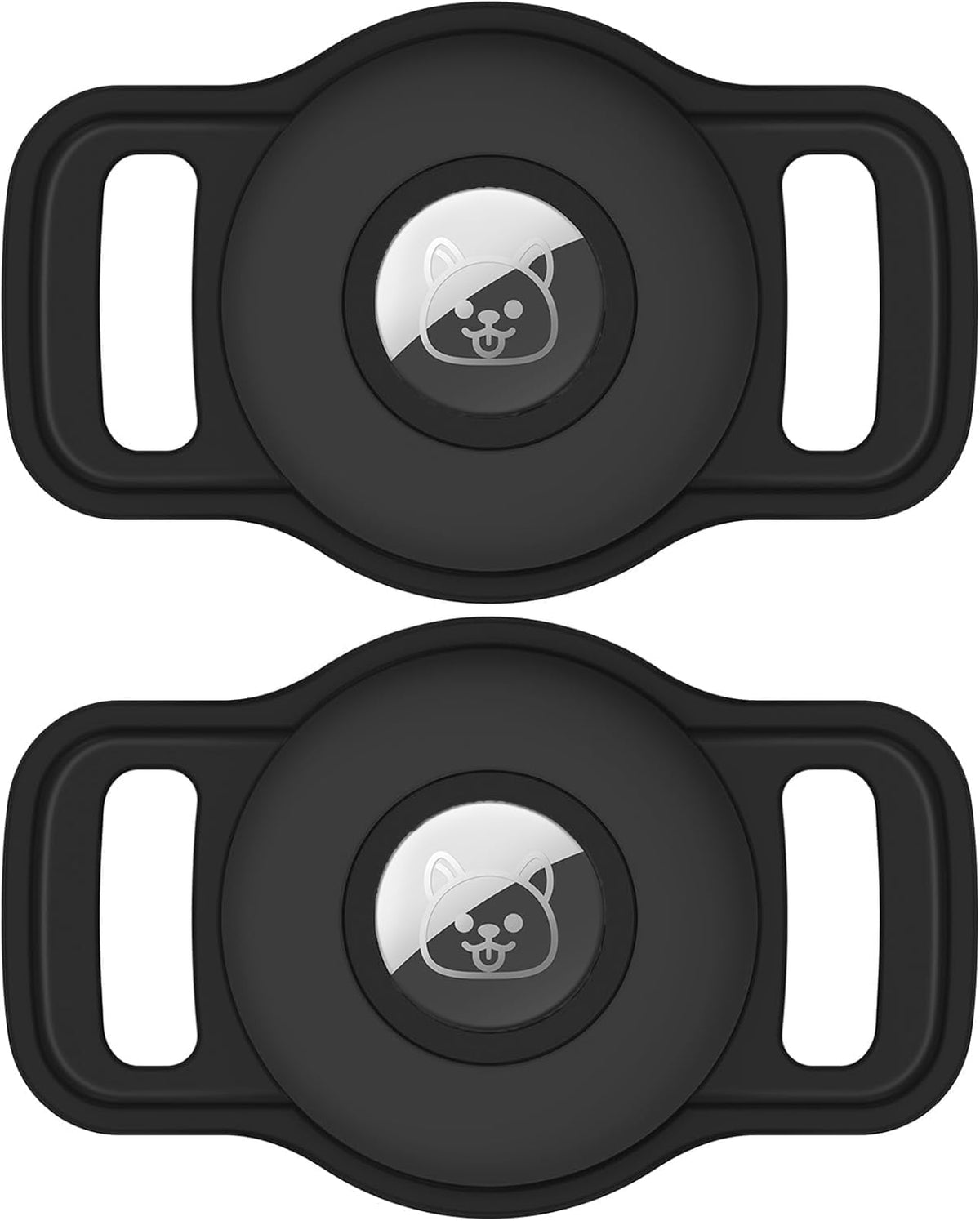 Waterproof Airtag Dog Collar Holder: 2 Pack Soft Silicone Air Tag Holder for Pet Dogs Cats Collar, IPX8 Waterproof AirTag Dog Tracker Protective Cover, Collar Holder Compatible with Apple Airtag