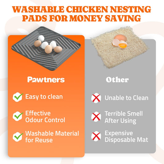 Chicken Nesting Pads for Coop Bedding, Washable Nesting Box Liners for Chicken Laying Boxes, 12"x 12", 6 Pack
