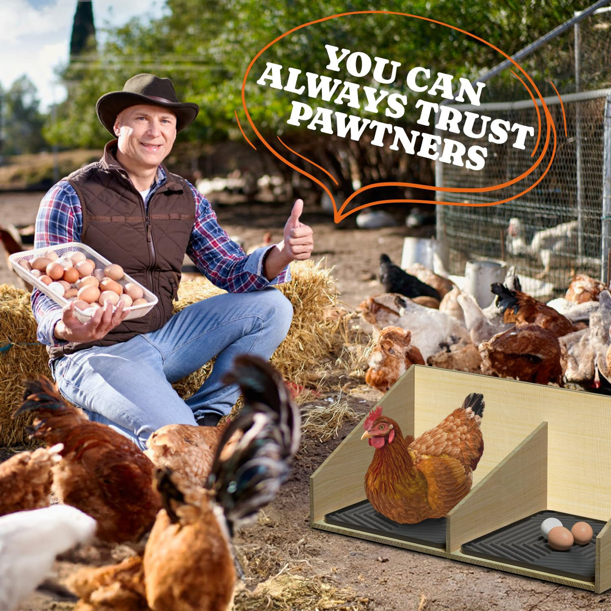 Chicken Nesting Pads for Coop Bedding, Washable Nesting Box Liners for Chicken Laying Boxes, 12"x 12", 6 Pack